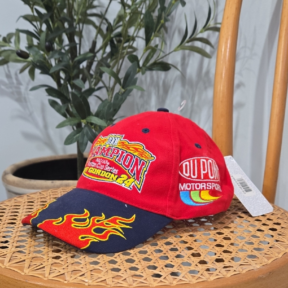 Retro Y2K  Jeff Gordon Winston Cup Series EmbroideredRacing Cap with Flame Visor